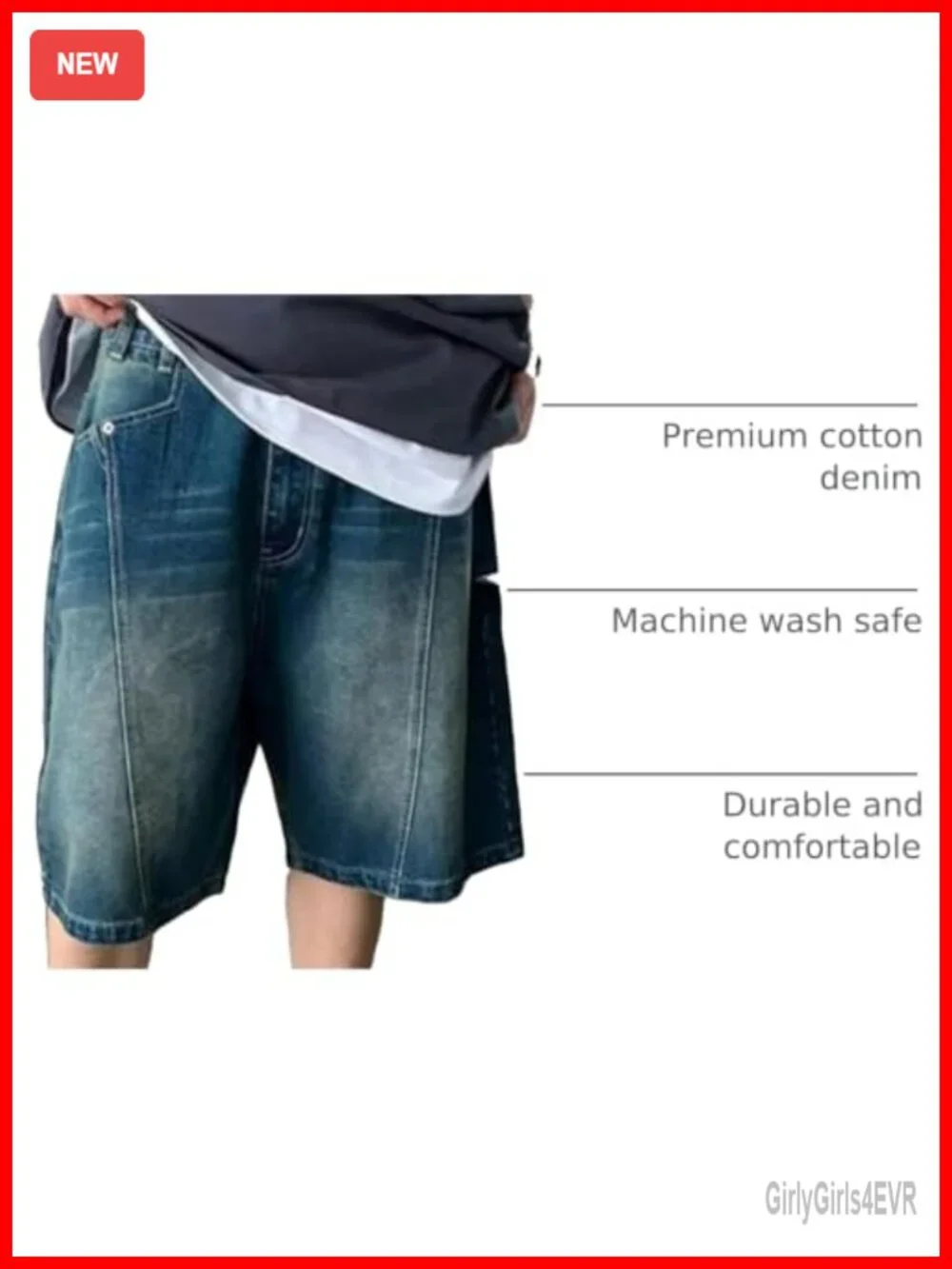 Y2K Baggy Oversized Vintage Denim Jean Shorts Streetwear